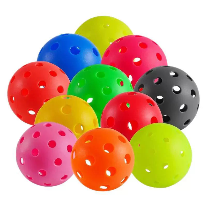 YXH SPORTS 40-Hole Outdoor Pickleball Balls – 74mm PE Plastic, High Visibility, 4-Pack Box